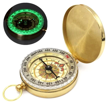 Visoka Kakovost Kampiranje, Pohodništvo Žep Medenina Zlati Kompas Prenosni Kompas za Navigacijo za Dejavnosti na Prostem