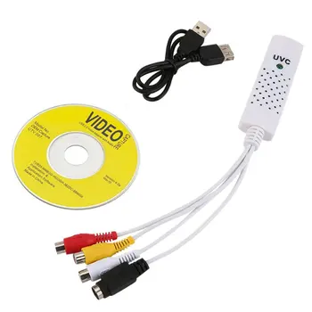 Visoka Kakovost Nov Prenosni USB 2.0 Easycap Avdio in Video posnetki Sim Adapter za VHS Na DVD in Video posnetki Za Win7 / 8 / XP / Vista