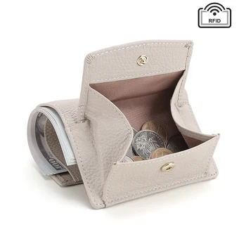 Visoka kakovost prva plast pravega usnja ženske kovanec torbici za kartico sim denarnice tri zložiti barve za chice 10x7x3cm