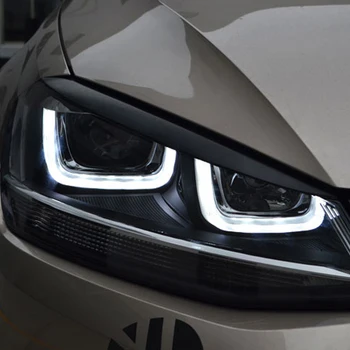 Visoka Kakovost Žarometi Obrvi Veke ABS Chrome Trim Kritje Nalepke za Volkswagen VW Golf 7 MK7 GTI
