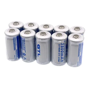 Visoka zmogljivost 2800mAh Polnilna 3,7 V Li-ion 16340 Baterije Baterija CR123A Za LED Svetilka Za 16340 Baterija CR123A