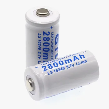 Visoka zmogljivost 2800mAh Polnilna 3,7 V Li-ion 16340 Baterije Baterija CR123A Za LED Svetilka Za 16340 Baterija CR123A