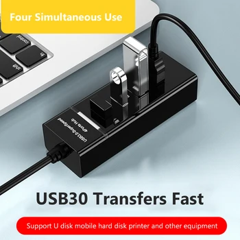 Visoke Hitrosti 5Gbps 4 v 1 ZVEZDIŠČE USB 3.0 Pogon Multi Splitter Podaljšek Adapter za Prenosnik Dock Postajo Računalniške Opreme