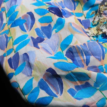 Visoko Kakovost Naravnega Čisto Ramije Perilo Tkanine, Tkanine Poletje Tanke Kitajski Slog Robe Oblačenja Tissu Diy Šivanje DIY