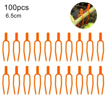 Visoko kakovostne Rastlinske Objemke za Vrtnarjenje Kmetijskih Posnetek Jagode Vilice 100 kozarcev Oranžni Plastični 100 KOZARCEV/Nastavite Okoljske Orodje