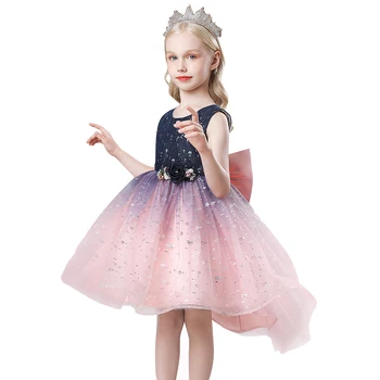 Visoko kakovostnih otroka čipke princesa obleko za dekle elegantno rojstni dan obleko dekle obleko Dojencek dekliška oblačila, 4-14yrs