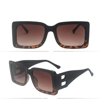 Votle B-oblikovane Osebnosti Pismo Sodobne Kvadratnih sončna Očala Črna Slog Žensk Velike Okvir Modna sončna Očala Ženske UV400