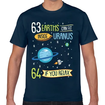 Vrhovi Majica s kratkimi rokavi Moški astronomije 63 zemljine lahko prilegajo notranjosti uran Fit Napisi Kratek Tshirt Moški