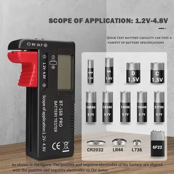 Vroče BT-168 PRO AA/AAA/C/D/9/1.5 V baterije Univerzalni Gumb Celice, Baterije, Barve Kodirani Meter Kažejo Volt Tester za Preverjanje Moči