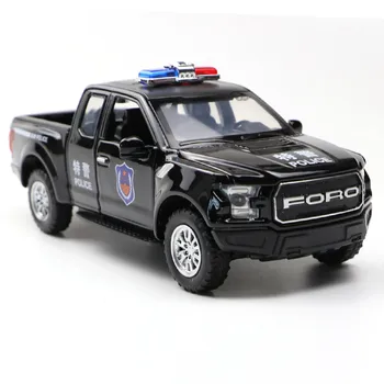 Vroče darilo 1:32 Ford F150 policija pickup zlitine, model,simulacija kovinski zvok, svetloba in potegnite nazaj,igrače za otroke,brezplačna dostava