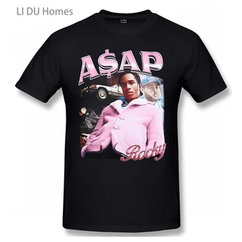 Vroče Prodaje ASAP Rocky T Shirt Portret Grafično Estetiko, T-majice Hip Hop Bombaža, Kratek Rokav Priložnostne Harajuku Tshirt Darila