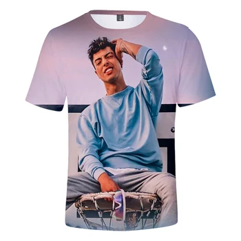 Vroče Prodaje Pevka Naim Darrechi Moški/ženske 3D Natisnjeni T-majice Poletje Moda Priložnostne Harajuku Slog Tshirt Ulične Vrhovi