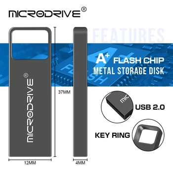 Vroče Prodaje usb flash drive cle usb 128GB memoria usb ključ kovinski Pendrive 8gb 16gb 32gb 64gb 128 gb pero pogon usb flash memory stick