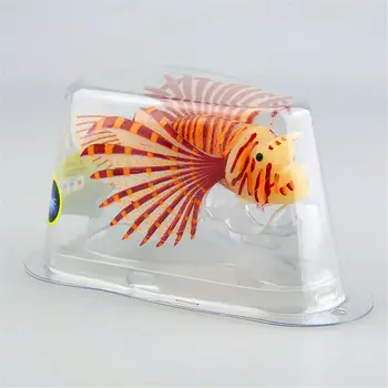 Vroče Prodajo!! Nov Akvarij Umetni Svetlobni Lionfish Fish Tank Silikonski Ribe Žareti V Temno Podvodni Ornament Vodne Krajine