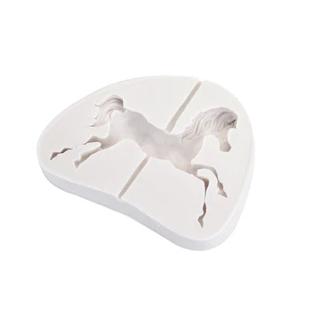 Vrtiljak Konj Oblike Plastičnih Torto Plesni Bakeware 3D Silikonski Kalup Za Čokolado Gline Fondat Torto Orodja za Okrasitev
