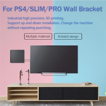 Wall Mount Stenski Nosilec Nosilec za PS4 Slim Pro igralne Konzole Dodatki