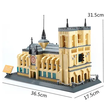 Wange 1380 Kos Arhitekture Serije Notre-Dame De gradniki Določa Opeke Klasičnih Mesto Skyline Model Otroci Igrače