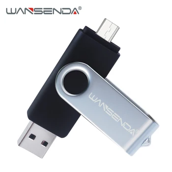 WANSENDA OTG USB Flash Disk 128GB Pen Drive za Pametni telefon/PC 32GB 64GB 256GB Zunanje Skladiščenje Pendrive Pomnilniški Ključek USB