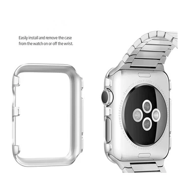 Watch Primeru Za Apple ura kovinski pas 42mm 44 mm 38 mm 40 mm za iwatch serije MP 6 5 4 3 2 1 plating kovinski okvir zaščitna torbica