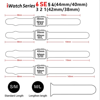 Watchband Za Apple Watch band 44 mm 40 mm serije 6 SE 5 4 3 iWatch BAND 42mm 38 mm Slicone pas, zapestnica Apple watch Trak 44 mm