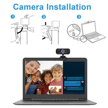 Webcam 1080p 60fps Web Cam 4K Spletna Kamera Z Mikrofonom Kamere Web za PC USB Kamera Webcam POLNI 1080p HD Webcam 4k