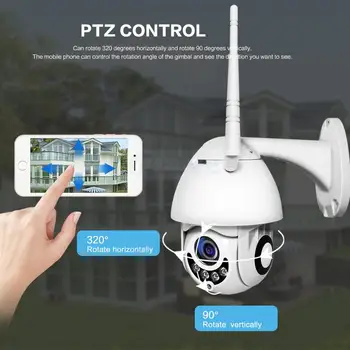 WiFi PTZ IP Kamera 2MP 1080P dvosmerni Audio Brezžični PTZ Speed Dome Kamera Zunanja IR 30 M Onvif Wi-Fi Varnostno nadzorne Kamere