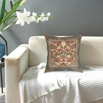 William Morris Letnik Cvetlični Pillowcover Domu Dekorativni Viktorijanski Cvetje Blazine Pokrov Vrgel Blazino za Kavč Poliester