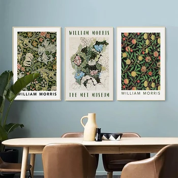 William Morris Muzejsko Razstavo Plakatov Platno, Slikarsko Galerijo Wall Art Natisne Letnik Cvet Slike za Dnevna Soba Dekor