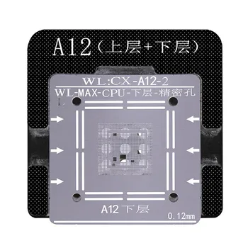 WL Pasu CPU NAND BGA Reballing Komplet za A6 A7 A8 A9 A10 A11 A12 Tin Neto Matrica Magnetni Osnove za določanje Položaja Stalnica