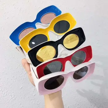 WOENFEL Luksuzni sončna Očala Ženske Nova Modna sončna Očala Konkavno Ogledalo Osebnosti, Kontrast, Barvo Okvirja Oblikovalec Kvadratnih Očala