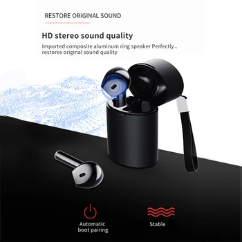 X10 V5.0 Bluetooth Slušalke Samodejno Seznanjanje Stereo Bas Slušalke Brezžične IPX5 Nepremočljiva Dotik Slušalka Prenosni Polnjenje Primeru Slušalka