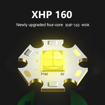 XHP160 Super močne LED Žaromet XHP90 Teleskopsko Taktike Glavo Svetilka, Polnilne, Led Smerniki 18650 USB Prostem Ribolov Lučka