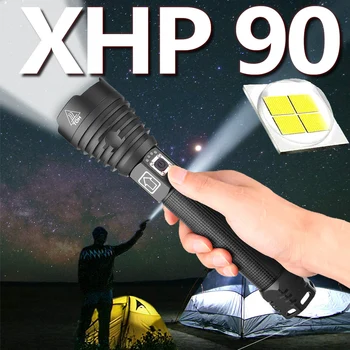 XHP90.2 Najbolj Močna LED Svetilka 300000 Lumen USB Polnjenje Baklo XHP90 XHP50 XHP70 Ročno Svetilko 18650 Taktično Bliskovke