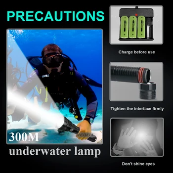Xhp90 podvodni xlamp xhp70 potop led svetilka močna svetilka svetilka nepremočljiva potapljanje 26650 or18650 lov scuba bliskavica