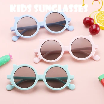XojoX Lep Otroci Sončna Očala Fantje Dekleta Vintage Sončna Očala Luštna Majhna Mačka Buljiti Moda Prostem Otroška Očala