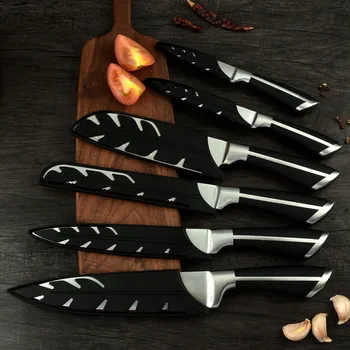 XYj iz Nerjavnega Jekla Kuhinjski Nož Niz S POM Ročaj Visoke Kakovosti Kuhinjski Nož S POM Ročaj Z Brezplačno Darilo Nož Zajema