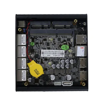 Yanling Vroče Prodaje NUC Mini Sever Celeron J3160 Procesor Pfsense Fanless Usmerjevalnik 4 Intel I211AT Wlan Firewall, VPN Podporo AES-NI