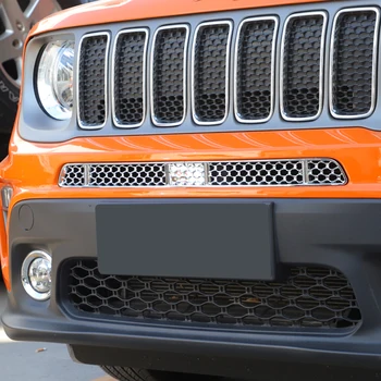 YCCPAUTO 2Pcs/set Avto Dodatki ABS čela Insektov Maska Očesa Za Jeep Renegade 2019 do Srebra