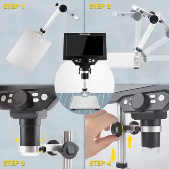 YTH G1200 1200X Digitalni Video Mikroskop Elektronski Microscop 12MP 7 palčni LCD Za Spajkanje Telefon Popravila Brez Baterije 110v 220v