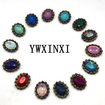 YWXINXI 10Pcs nove zlitine 25x20MM ovalne antični bronasti pribor, DIY ročno izdelana oblačila, pribor za lase, okrasni nakit, povezovanje