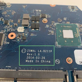 Za Acer aspire E5-511 Serije GLAVNI ODBOR DDR3L Z5WAL LA-B211P Prenosni računalnik z matično ploščo s procesorjem krovu preizkušen ok