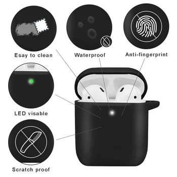Za Apple Airpods 1/2 AirPods Primerih, Motnega, silikagel Shockproof Slušalke Primere,