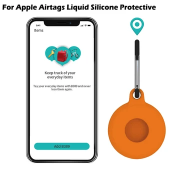 Za Apple Airtags Tekoči Silikon TPU Zaščitni Rokav Za Apple Lokator Tracker Anti-Izgubljeno Napravo Keychain Zaščitnik Kritje Primera
