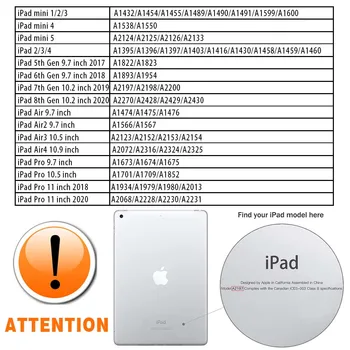 Za Apple IPad Mini 1/2/3/4/5/iPad 2/3/4/iPad 5/6/7/iPad Zrak / Zrak 2//3/iPad Pro Tablet Stojalo Težka Zaščitna torbica
