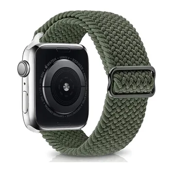 Za Apple Watch Band 44 mm 40 mm 42mm 38 mm Najlon, Nastavljiva Pleteni Solo Zanke Traku Mehko Tkanino Watchbands Za iWatch 6 SE 5 4 3 2