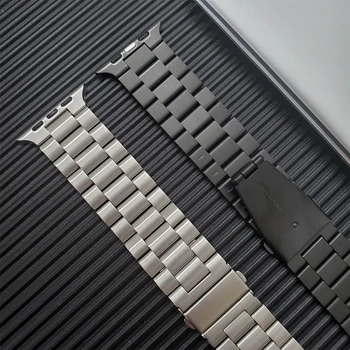 Za Apple Watch Band Serije 6 44 mm 40 mm Watchband za iWatch se 42mm 38 mm Povezavo Črna Srebrna, Modra Kovinski, iz Nerjavnega Jekla, Trak