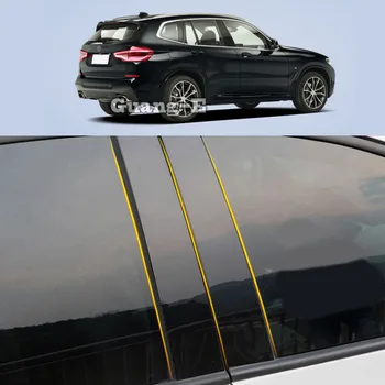 Za BMW X3 XDrive 25i 28i 30i 2018-2022 Avto Materialu PC Steber Post Pokrov, Vrata, Trim Okno Piano Black Oblikovanje Nalepke