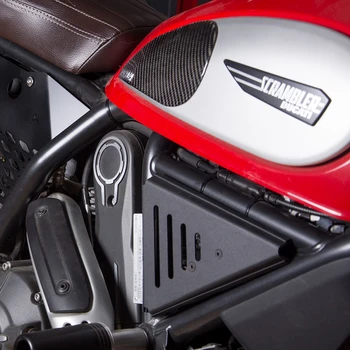Za Ducati Scrambler Aluminija Airbox Trikotnik Pokrov, Okvir stransko zaščito Black motorno kolo, Opremo za Dekoracijo Klasičnih 2016+