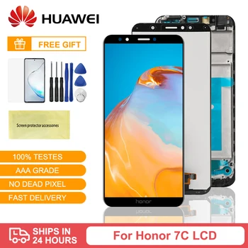 Za Huawei Honor 7C Prikaz na Zaslonu na Dotik Zamenjava Za Čast 7A Pro LND-AL30 LND-AL40 Mobilni Telefon, Lcd, Z Okvirjem Skupščine