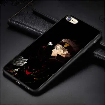 Za iPhone 12 11 Pro Max mini Svetlo Primeru Anime Črna Detelja za iPhone Max XR X 8 7 6 Plus 5S SE 2020 Primeru Telefon